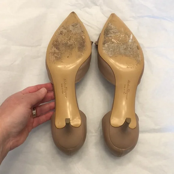 🎉Host Pick🎉 Salvatore Ferragamo Rietta d’Orsay Bow Pumps, Size 9. - Picture 12 of 16
